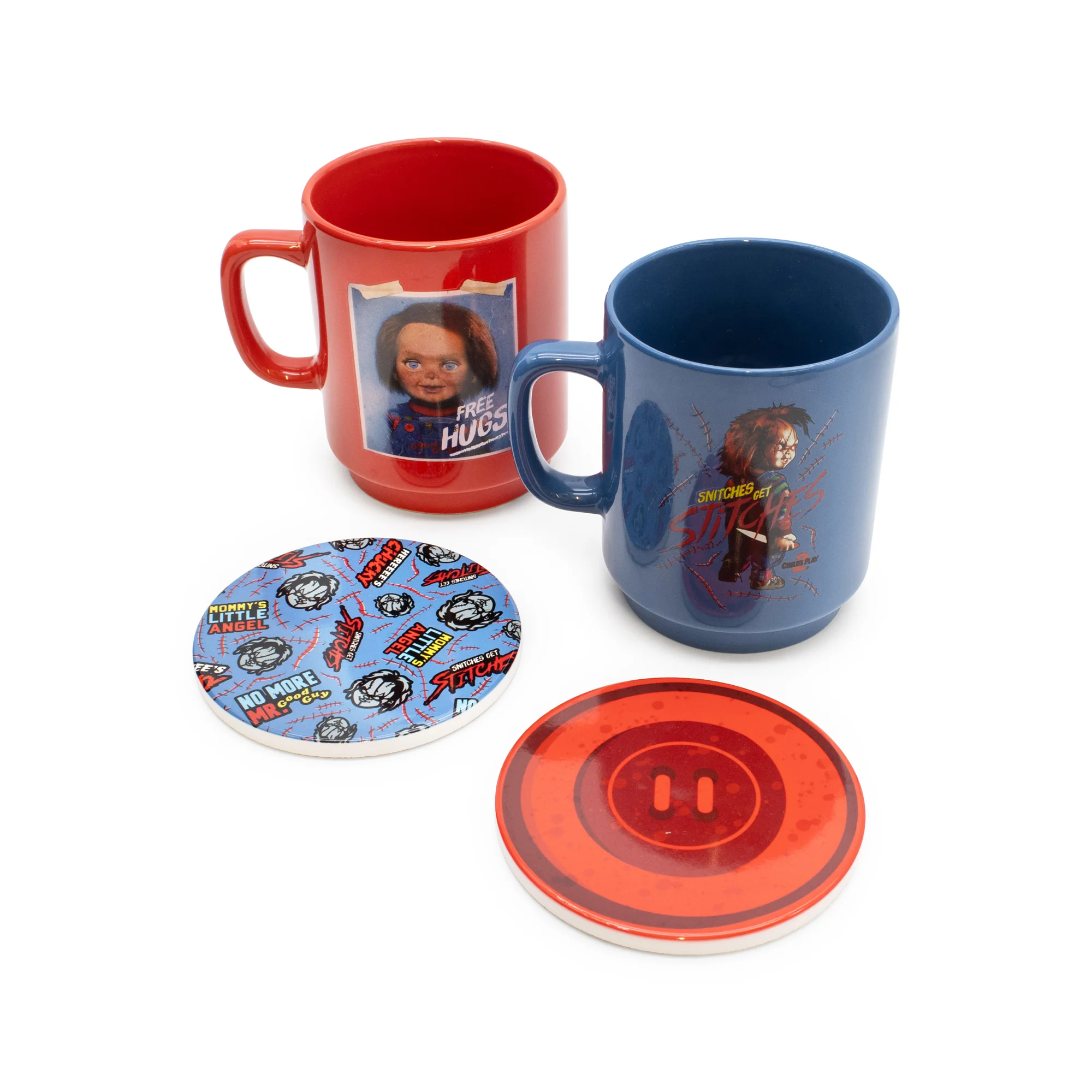 Chucky - Stackable Mugs and Coasters Set